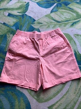 Lands' End Peach Elastic-Waist Shorts